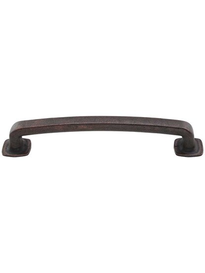 Belcastel Flat-Bottom Pull - 5 inch Center-to-Center in Distressed Oil Rubbed Bronze.